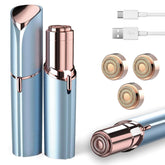 innobeaut front view of packaged facial hair remover showing included accessories and portability benefit