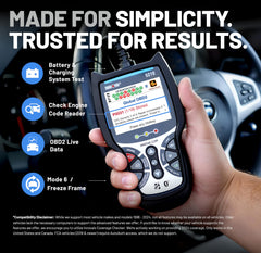 Innova 5210 OBD2 connector and cable ready to plug under dash for fast setup