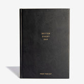 INSIDE THEN OUT front cover showing elegant vegan leather and gold detail, appealing gift