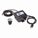 InSinkErator satin nickel push button front view adds elegant control