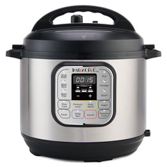 Instant Pot front view showing controls and compact footprint for small kitchens