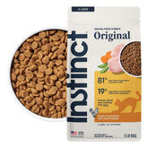 Instinct front packaging 5 lb bag showing product benefits and branding