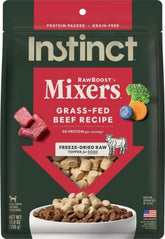 Instinct pouch front view showing product branding and benefits