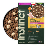 Instinct RawBoost front packaging showing benefits and small-breed focus