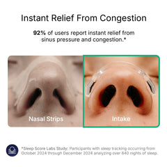 intake band worn front view demonstrating steady nasal lift benefit