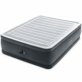 Intex Dura-Beam Deluxe front view showing queen mattress and benefit of high-rise comfort