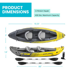 Intex Explorer K2 inflatable I-beam floor close-up showing firm support and comfort