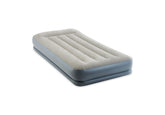 Intex front view of inflated twin mattress showing sturdy Fiber-Tech support and easy setup