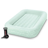 INTEX front view of kids travel air mattress showing plush comfort and portability