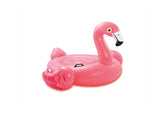 Intex pink flamingo front view showing shape and stable footprint for fun