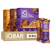 IQBAR front packaging showing chocolate variety and low sugar benefit