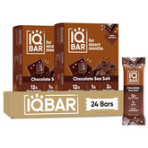 IQBAR front packaging showing Chocolate Sea Salt and clean-label benefit