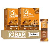 IQBAR front packaging showing Peanut Butter Chip and low sugar benefit