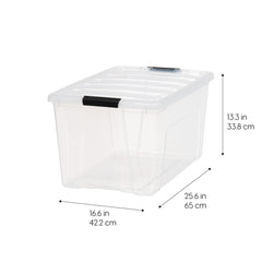 IRIS USA bottom pull handle detail for easy shelf access