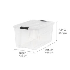 IRIS USA side profile of transparent bin displaying quick content visibility