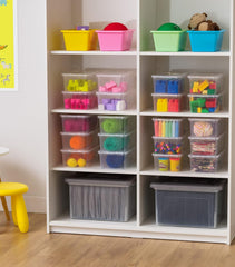 IRIS USA stacked bins demonstrating stable vertical organization benefit