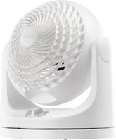 IRIS USA fan front view showing compact design and efficient airflow