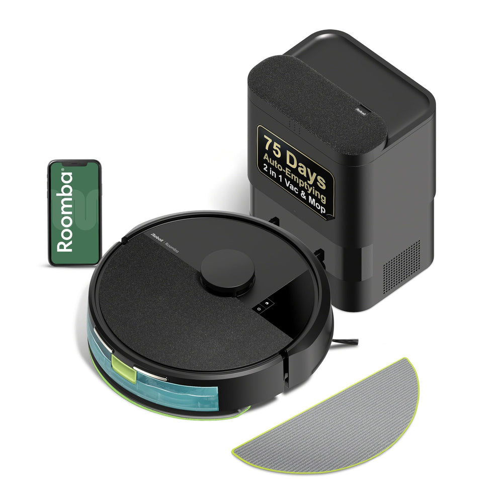 iRobot Roomba 105 front angle showing design and compact profile benefit quick access