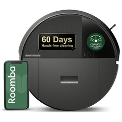 iRobot Roomba 205 front view showing compact, dockless design and space-saving benefit