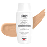 ISDIN front packaging showing product tube and SPF benefit