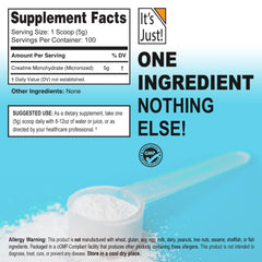 It's Just! micronized powder close-up showing fine texture for quick mixing and absorption