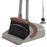 Ivandar front view of broom and dustpan set showing compact package and convenience