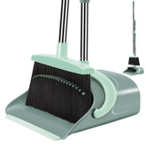 Ivandar front view of broom and dustpan set shows organized storage and quick access