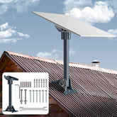 IZLTUV front-mounted Starlink dish showing secure fit and stable mount
