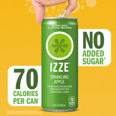 IZZE apple bubbles close-up showing sparkling texture and refreshing look