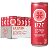 IZZE front pack of grapefruit cans showing bright branding and refreshment