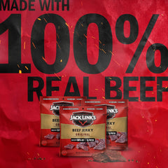 Jack Link's close-up of jerky texture showing tender, smoky meat