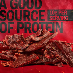 Jack Link's served on small plate ready-to-eat for quick satisfying snack