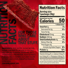 Jack Link's open single-serve bag with visible jerky ready to eat