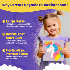 jackinthebox child using kit demonstrating independent creativity