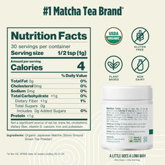 Jade Leaf fine green matcha powder close-up with vivid texture and color