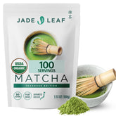 Jade Leaf front packaging resealable pouch showing organic label and benefit