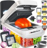 JANSKA Mueller front packaging showing the 10-in-1 chopper and mandoline, highlighting versatility