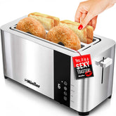 JANSKA Mueller UltraToast front view showing stainless finish and four-slice capacity for reliable breakfasts