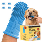 Jasper front packaging showing 4-pack blue brushes and benefits