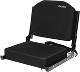 Jauntis stadium seat front view showing cushioned comfort benefit
