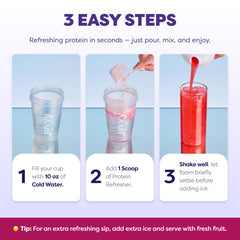 Javvy mixing in a shaker bottle for quick hydration and protein on the go