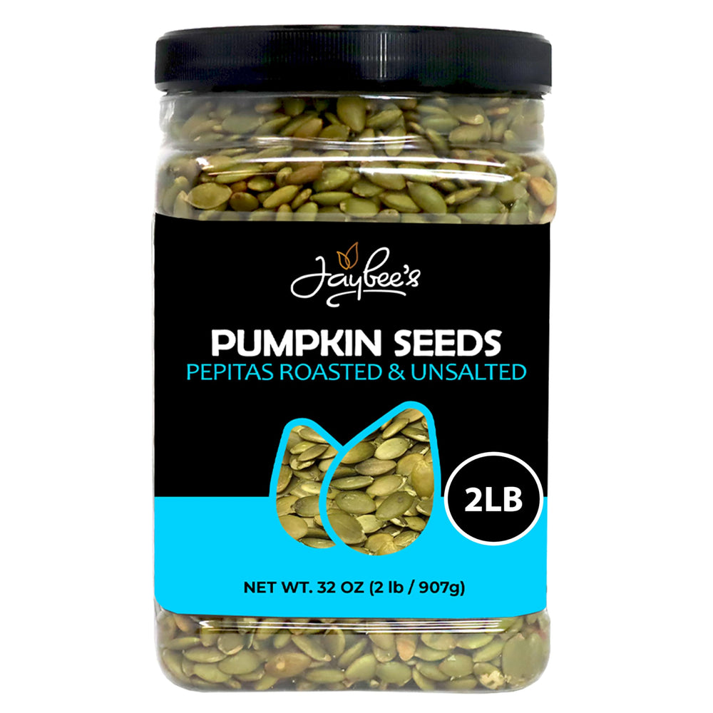 Jaybee's front container showing 32 oz packaging and clear label benefit: pantry-ready