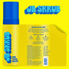 JB SKRUB rich foam texture close-up illustrating gentle lather
