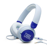 JBL Junior 320 front view showing blue finish and safe design benefit