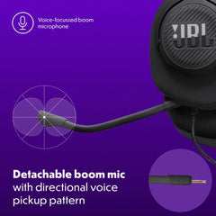 JBL Quantum 100M2 headband detail with padding for long-session reduced pressure