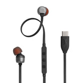 JBL Tune 310C front view showing earbuds and benefit of Pure Bass