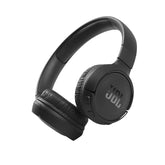 JBL Tune 510BT front view showing sleek black design and clear branding for confident sound