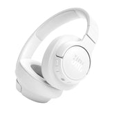 JBL Tune 720BT front view showing clean white finish and brand, stylish carry benefit