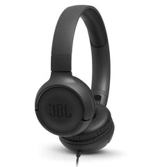 JBL Tune 500 front view showing sleek on‑ear design and comfortable pads