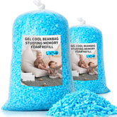 Jecqbor front packaging of 10 lb shredded memory foam showing product label and compressed bag